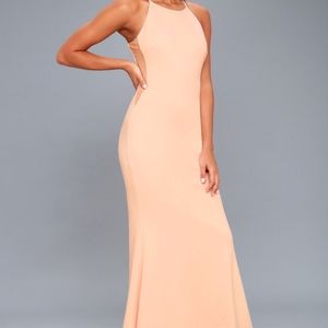 Lulu's Romanticism Gown in Blush Pink